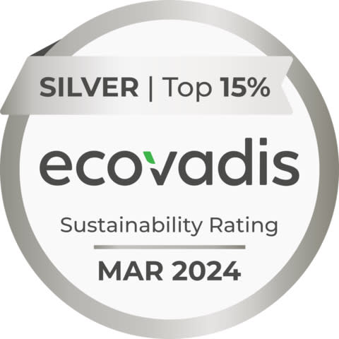 ecovadis Silver Top 15 April 2024